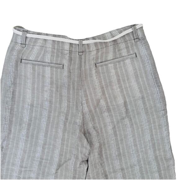 New Tommy Bahama Linen Blend Wide Leg Belted Pants Sz 4 Preppy Coastal Beachy - Picture 7 of 10